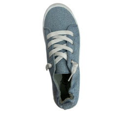 Синє парусинове взуття