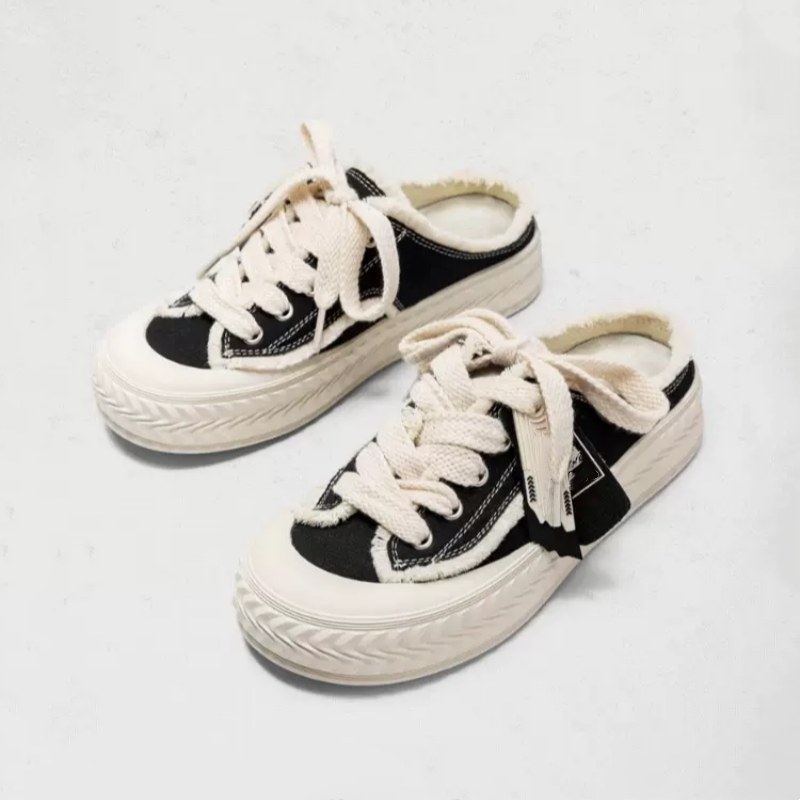 ラップアラウンドスリッパ スリッパ アウターウェア レディース キャンバスシューズ カジュアルスリッパ