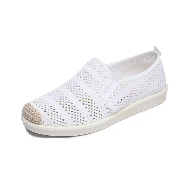 メッシュ通気性の女性の靴快適なフラットの女性の靴