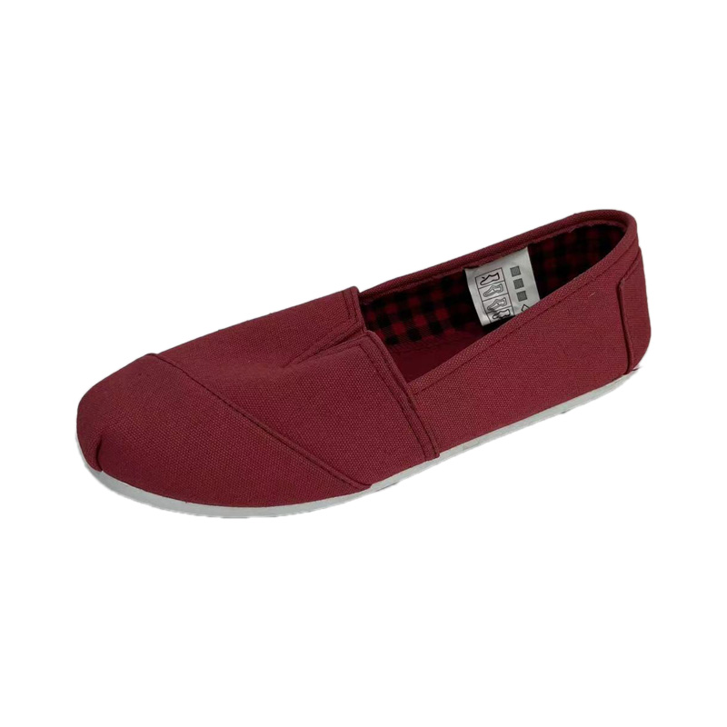 Giày Vải Nữ Slip On Màu Trơn