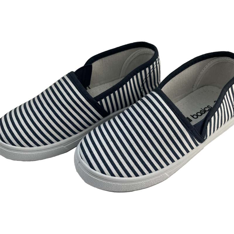 ストライプ キャンバス シューズ