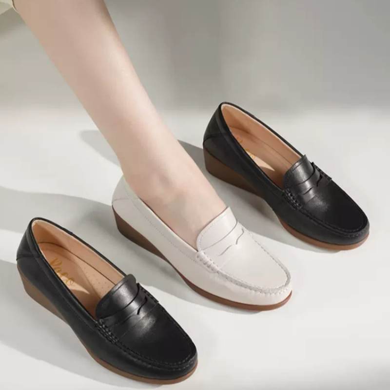 春夏 婦人靴 フラット ローファー 通勤 婦人靴