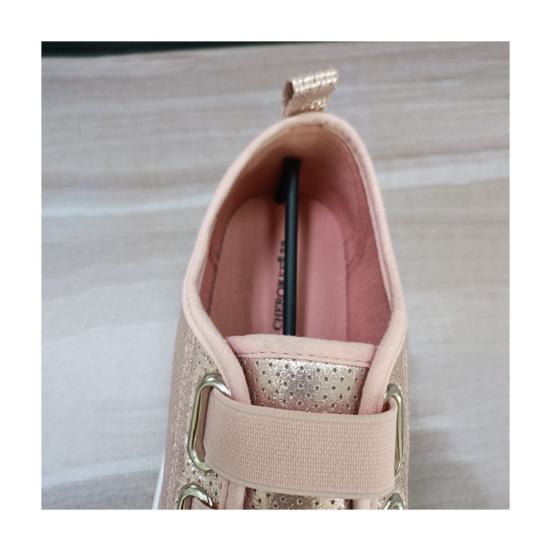 ゴールド PU レザー プラットフォームのレディース シューズ