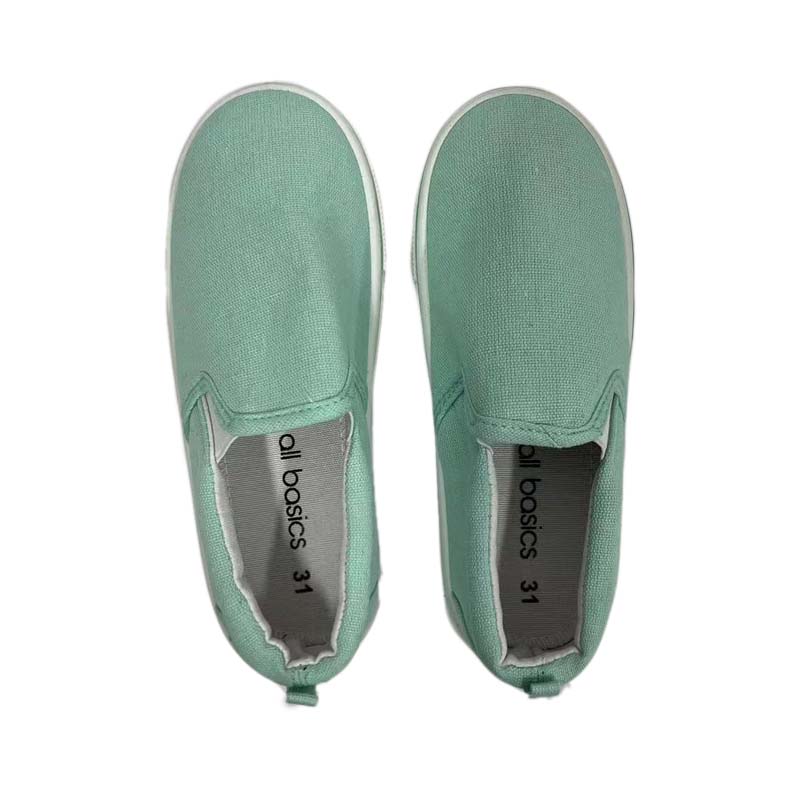 ブルー キャンバス シューズ