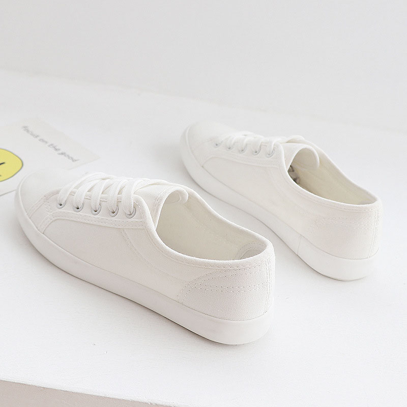솔리드 캔버스 신발 플랫 캔버스 신발 여성 캔버스 신발
