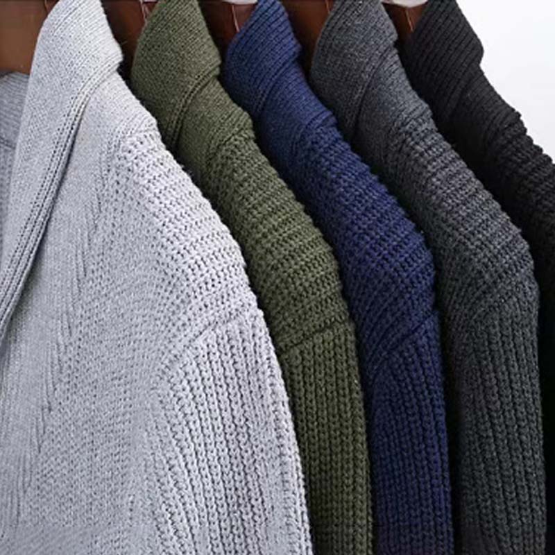 メンズ ボタンダウン ショールカラー カーディガン セーター