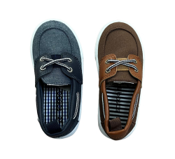 Дитячі парусинові човники сіро-коричневого кольору