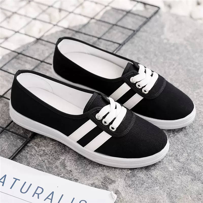봄/여름 캔버스 여성화 백 캐주얼 여성화 여성 천 신발