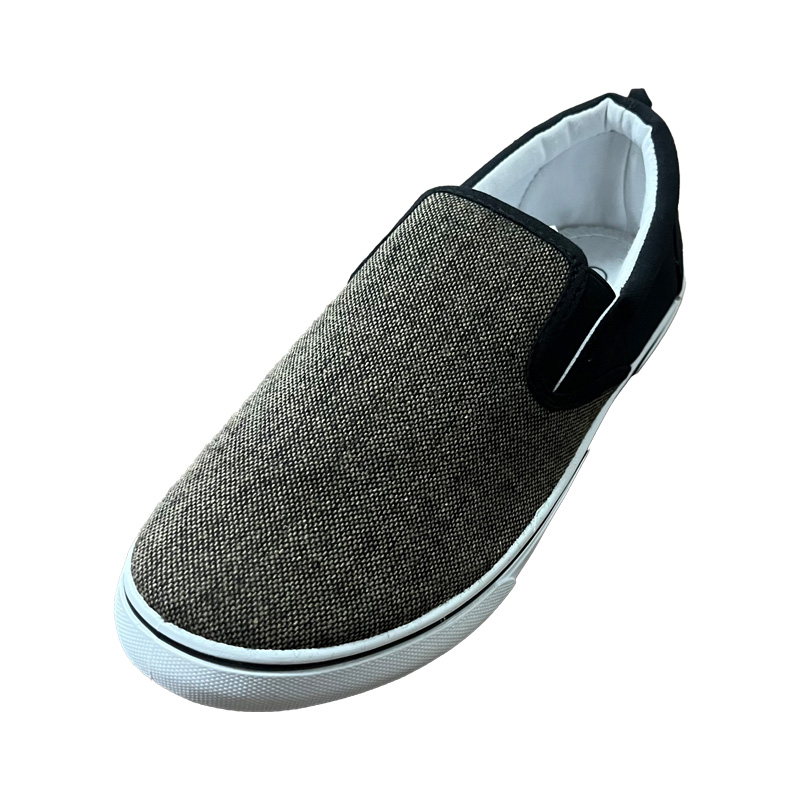 Men Slip On Canvas Shoes In Brown Color.jpg