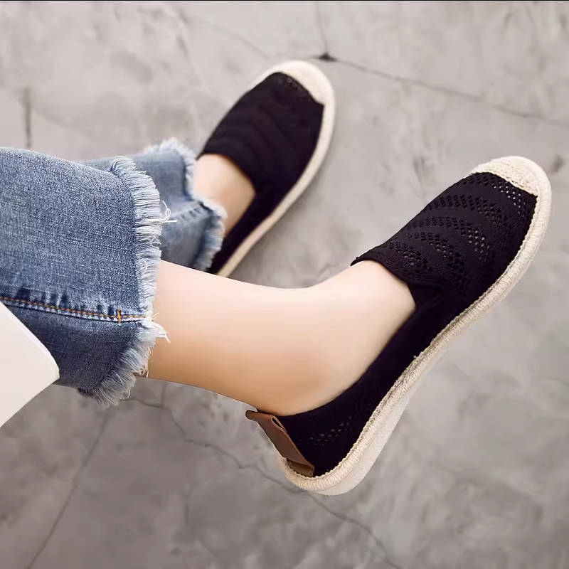 メッシュ通気性の女性の靴快適なフラットの女性の靴 メッシュ通気性の女性の靴快適なフラットの女性の靴