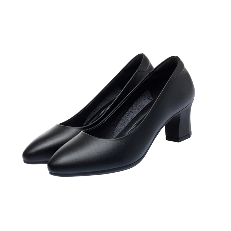 チャンキーヒール レディースシューズ レディース革靴 レディースハイヒール