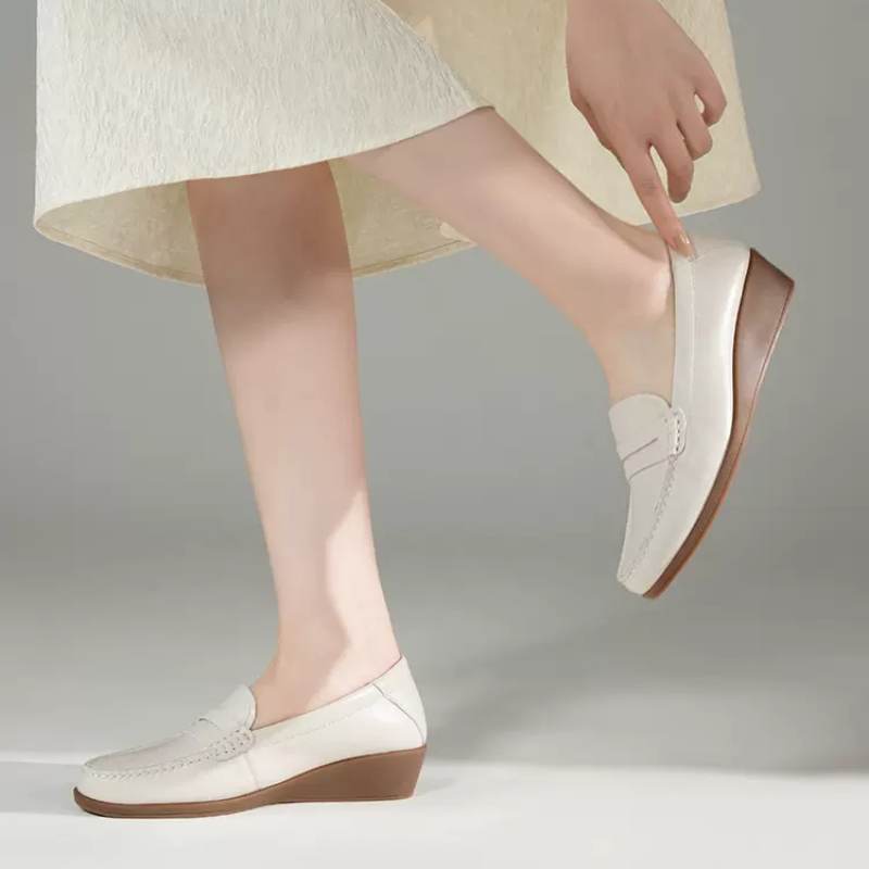 春夏 婦人靴 フラット ローファー 通勤 婦人靴