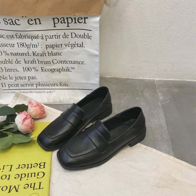 フラットシューズ パンプス レディース スクエアトゥ ヴィンテージ シングルシューズ