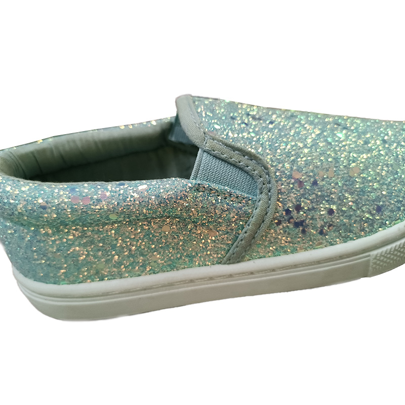 Kids Purple Green Shining Slip On Shoes With PU Upper.jpg