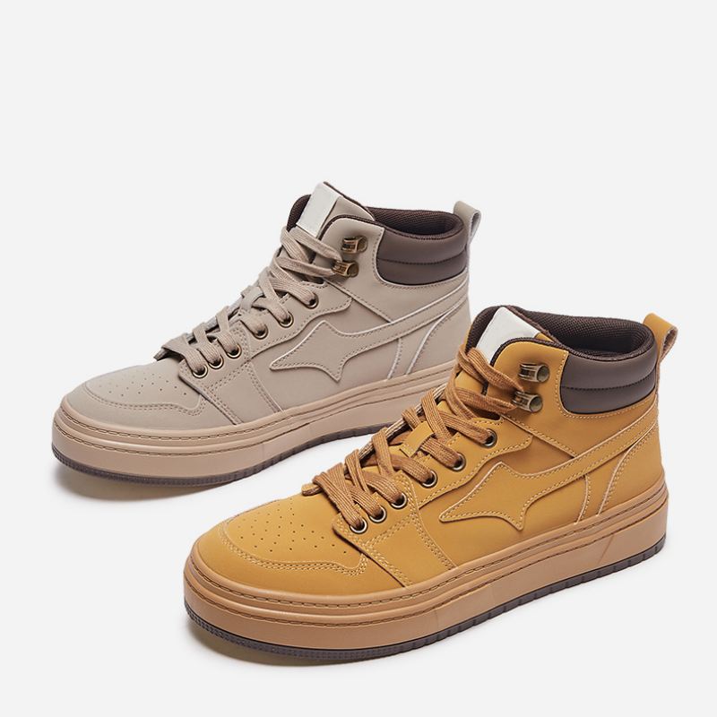 Günlük Erkek Ayakkabıları Rahat Erkek Ayakkabıları Yüksek Bilyalı Spor Ayakkabıları