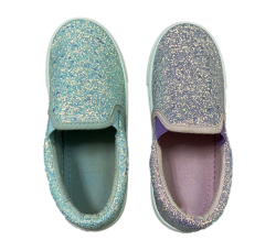 Дитячі фіолетово-зелені сяючі туфлі без взуття з ПУ верхом